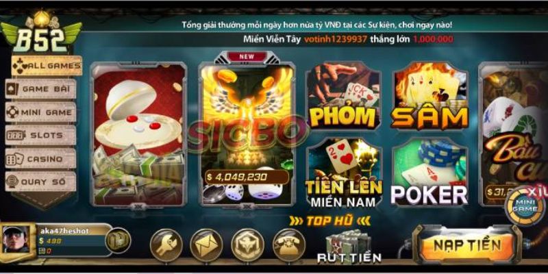 Tips chơi B52 game bài thắng lớn